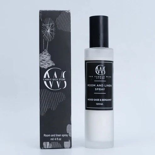Candle Wick Store Room & Linen Wood Sage & Bergamot Spray 120ml Fragrance Notes and Details