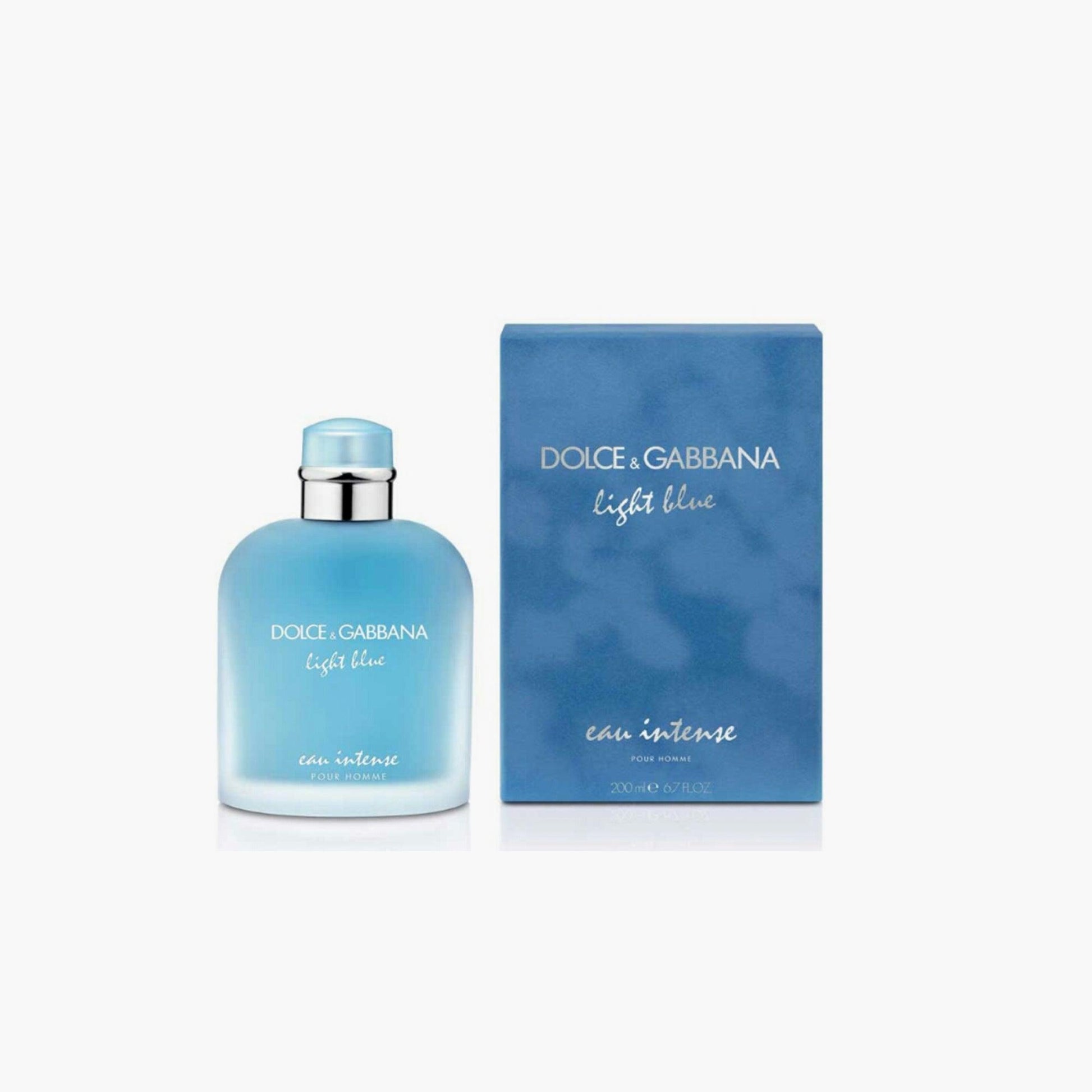 Dolce & Gabbana Light Blue Eau Intense Pour Homme Eau de Toilette 200ml Bottle and Box