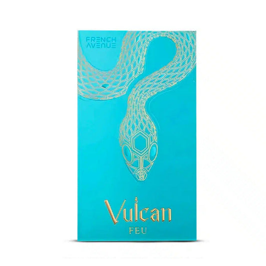 French Avenue Vulcan Feu Eau De Parfum Unisex 100ml Bottle and Packaging