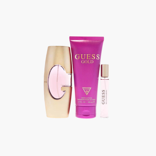 Guess Gold 3 Piece Gift Set For Women