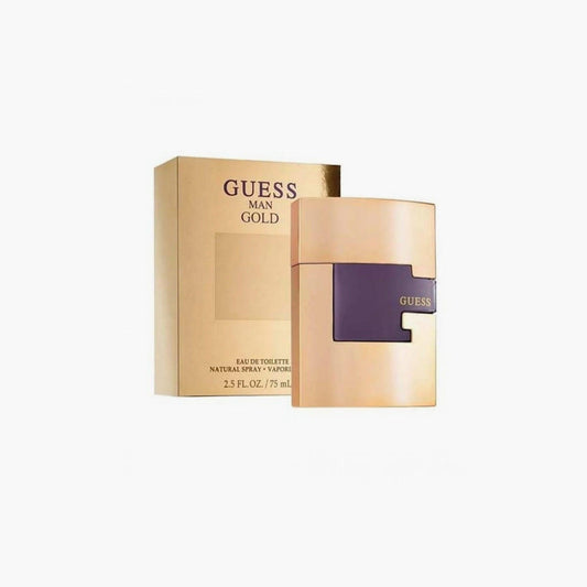 Guess Man Gold Eau de Toilette 75ml Bottle and Box