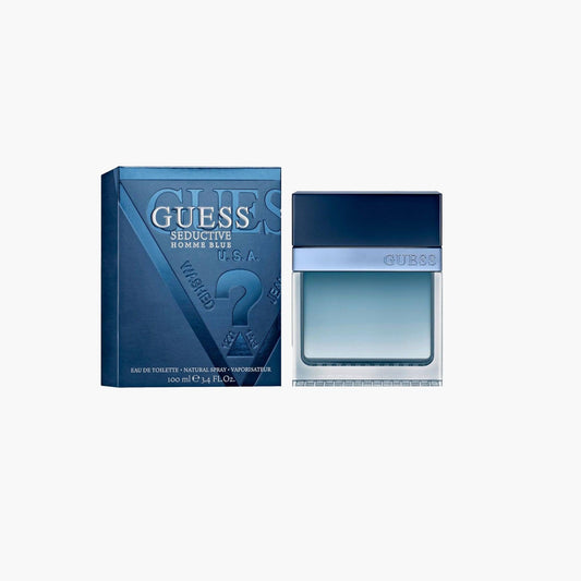 Guess Seductive Blue Eau de Toilette 100ml Bottle and Box