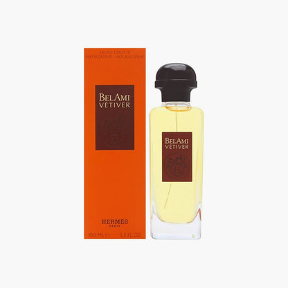 Hermes Paris Hermes Bel Ami Vetiver Eau De Toilette For Men 100ml Bottle and Packaging
