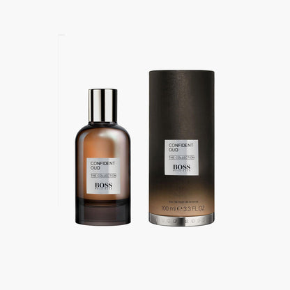 Hugo Boss The Collection Confident Oud Eau de Parfum Intense 100ml Bottle and Box