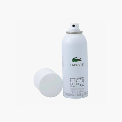 Lacoste L.12.12 Blanc Pure Deodorant 150ml Bottle Uncapped