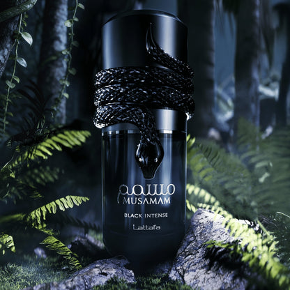 Lattafa Perfumes Lattafa Musamam Black Intense Eau De Parfum For Men 100ml Fragrance Notes and Details
