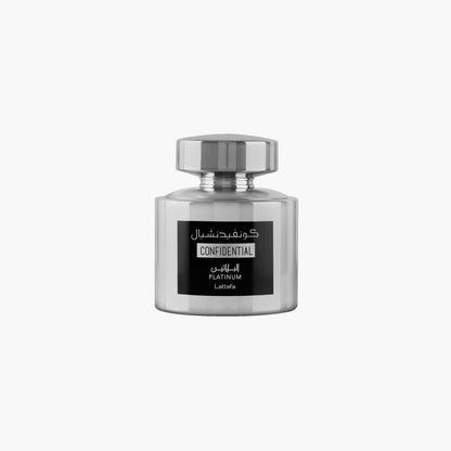 Lattafa Confidential Platinum Eau de Parfum 100ml Bottle
