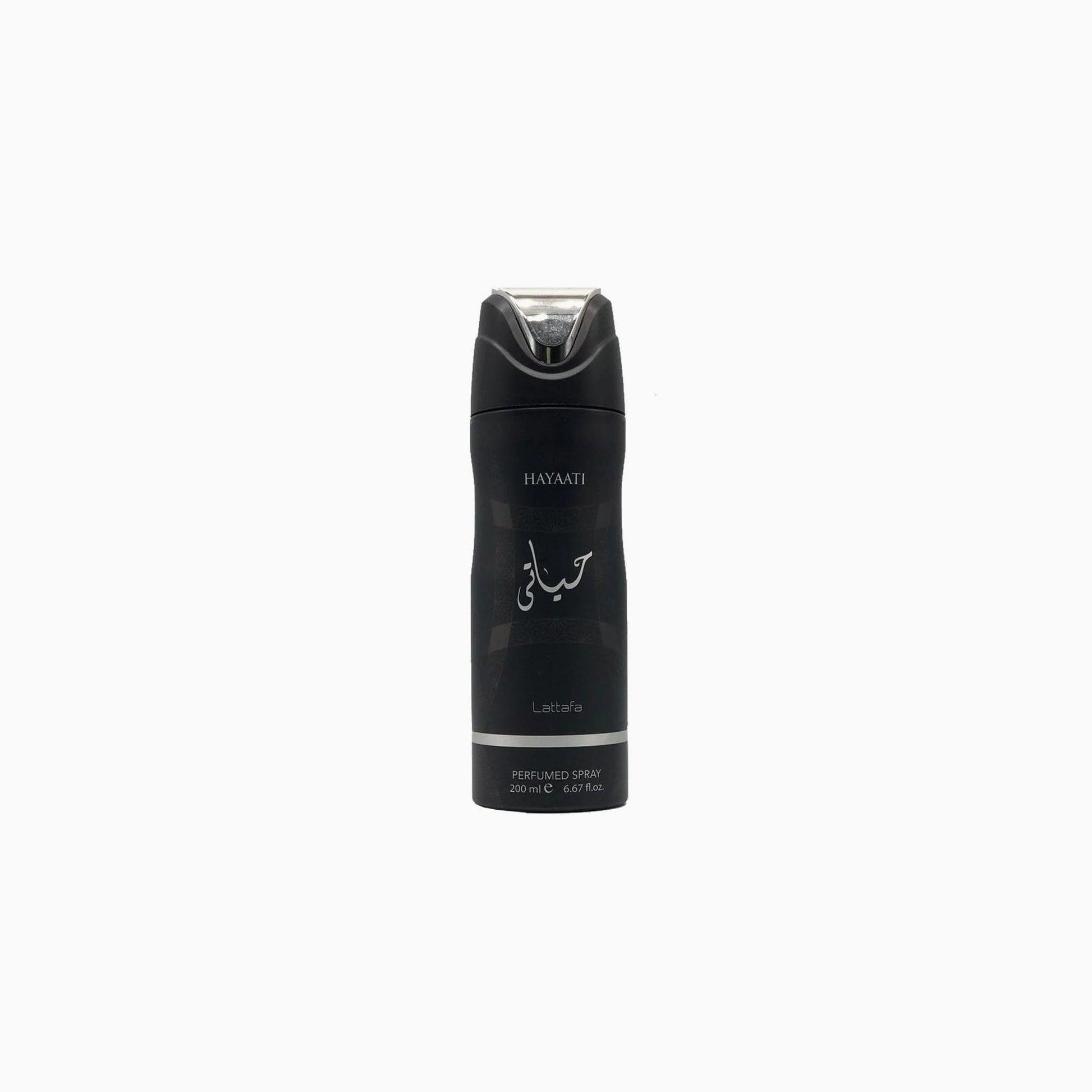 Lattafa Hayaati Black Perfumed Body Spray 200ml Bottle
