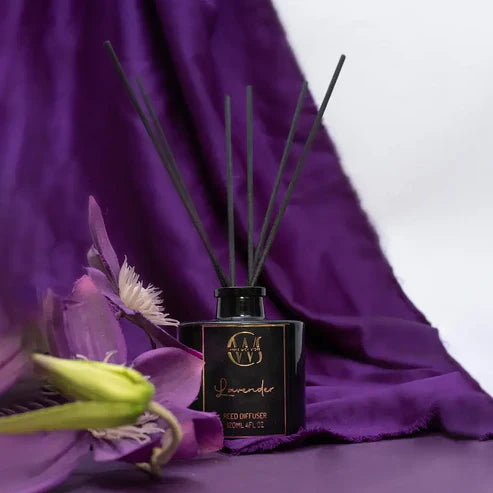 Candle Wick Store Lavender Reed Diffuser 120ml Bottle and Packaging