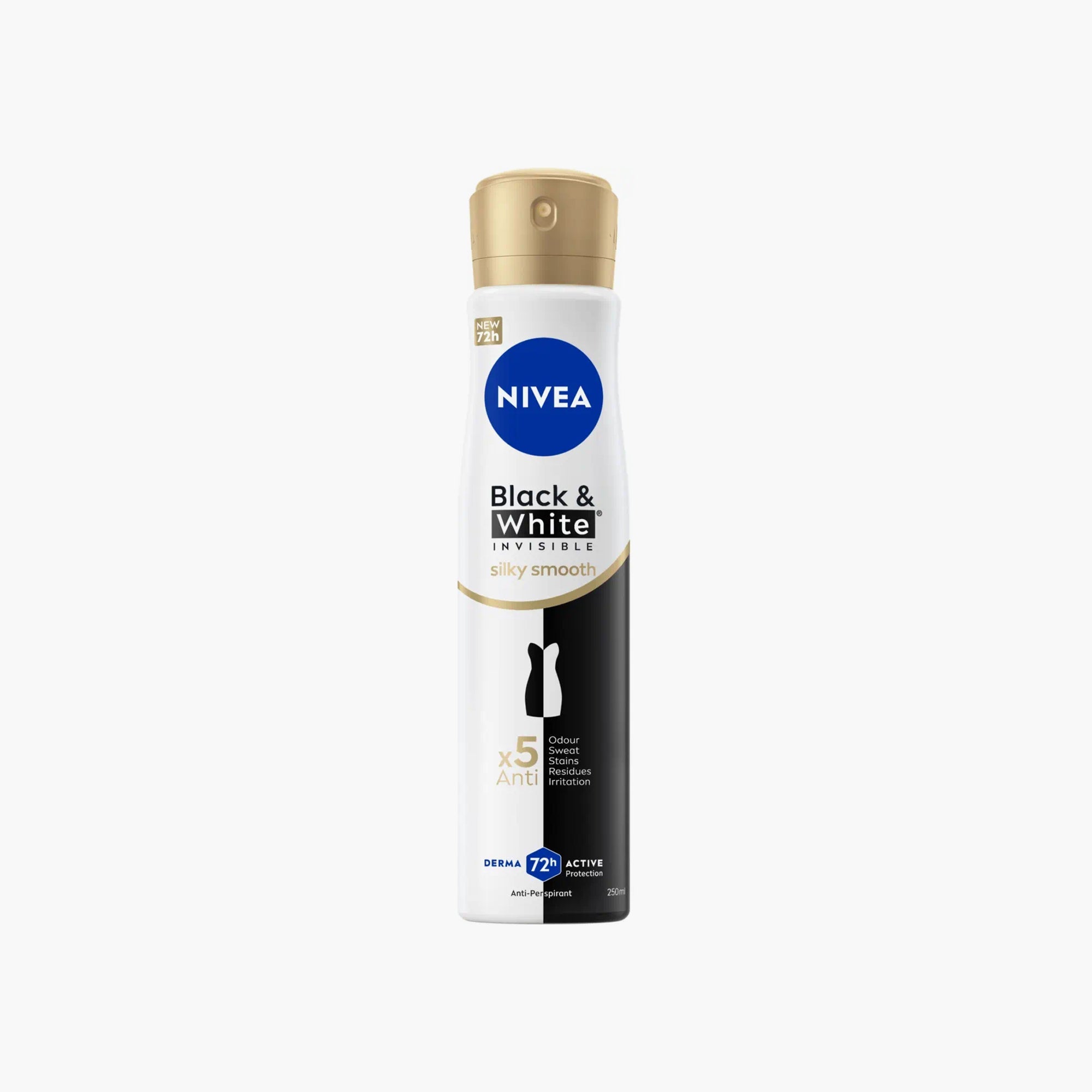 Nivea 72H Black & White Invisible Silky Smooth Anti-Perspirant Body Spray For Women 150ml