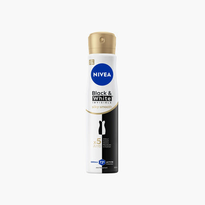 Nivea 72H Black & White Invisible Silky Smooth Anti-Perspirant Spray For Women 150ml