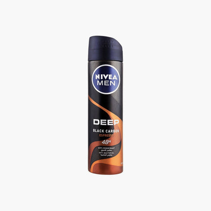 Nivea Men 48H Deep Black Carbon Espresso Anti-Perspirant Body Spray 150ml
