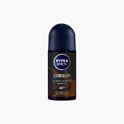 Nivea Men 48H Deep Black Carbon Espresso Anti-Perspirant Roll On 50ml