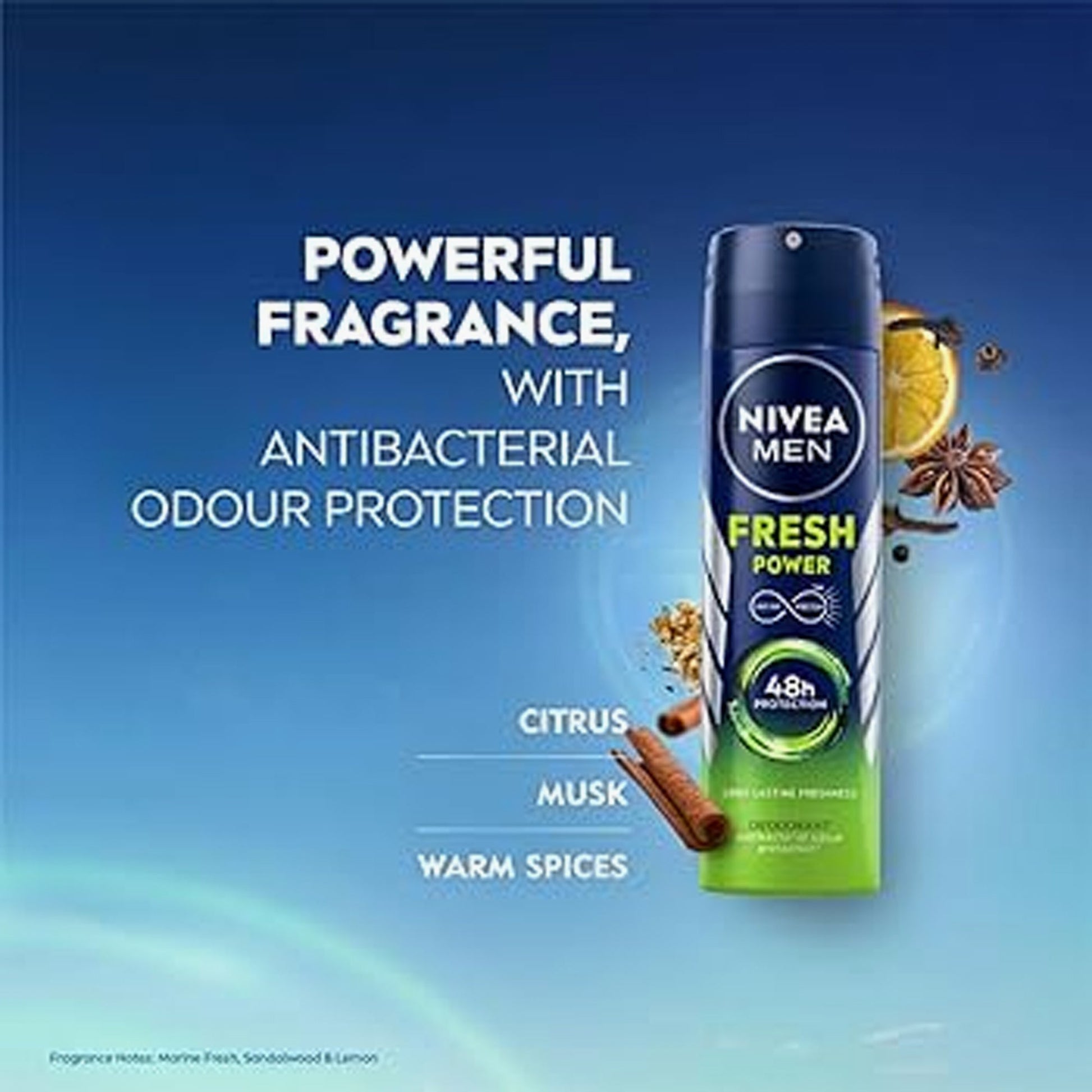 nivea men 48h fresh power deodorant spray 150ml pakistan