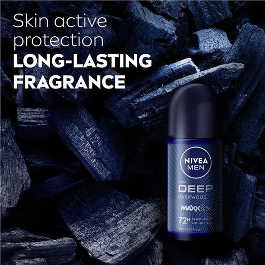 nivea men 72h deep darkwood anti perspirant roll on 50ml review