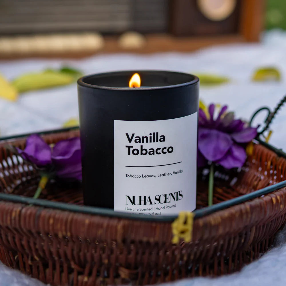 Nuha Scents Vanilla Tobacco Signature Collection Scented Candle 180gm Price