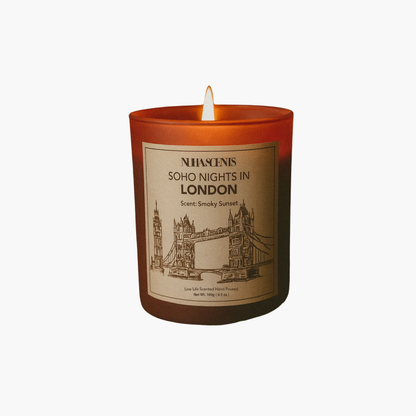 nuha scents city London collection scented candle 180gm