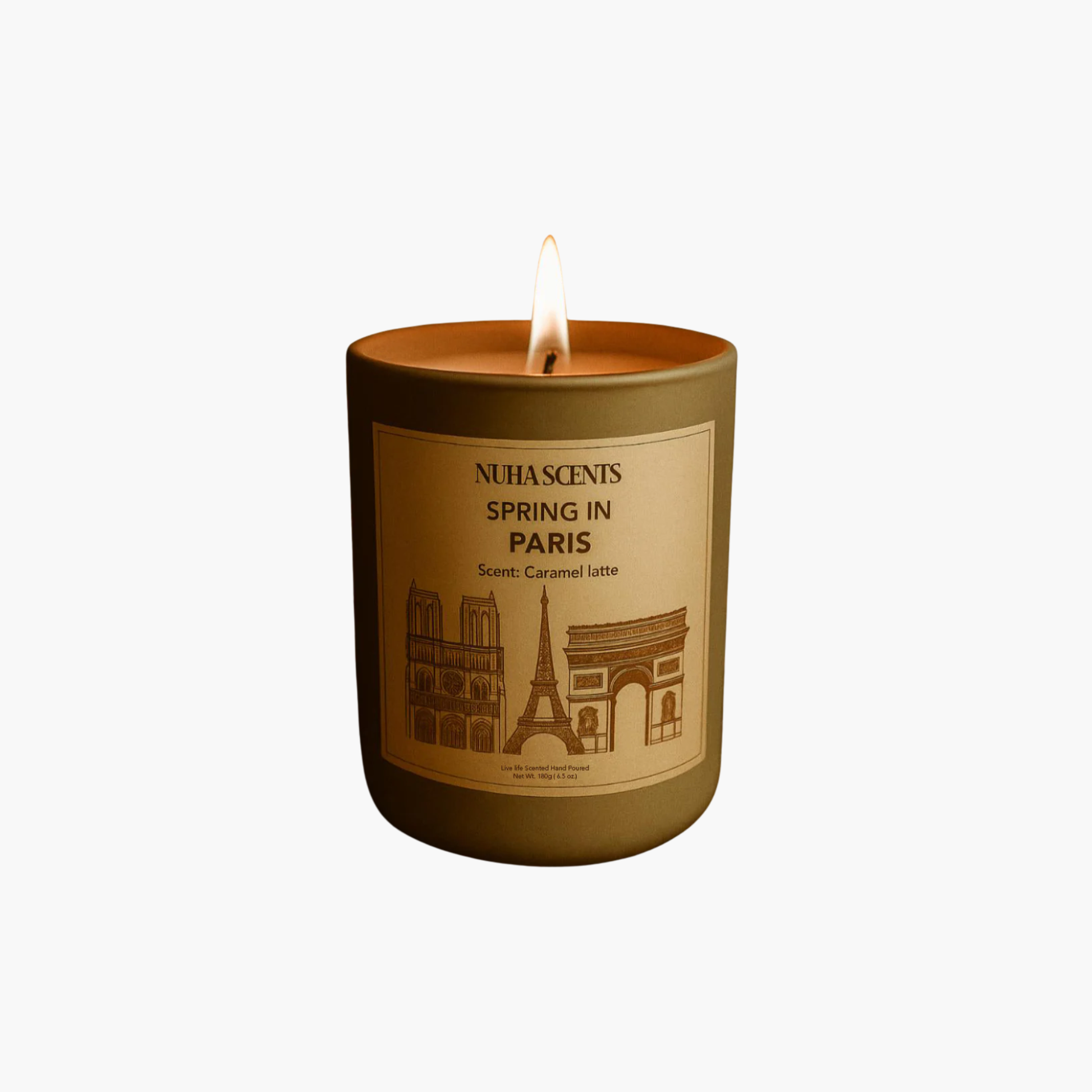 nuha scents city paris collection scented candle 180gm
