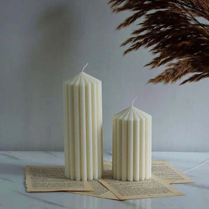 Candle Wick Store Pierre Pillar Candle Bottle and Packaging