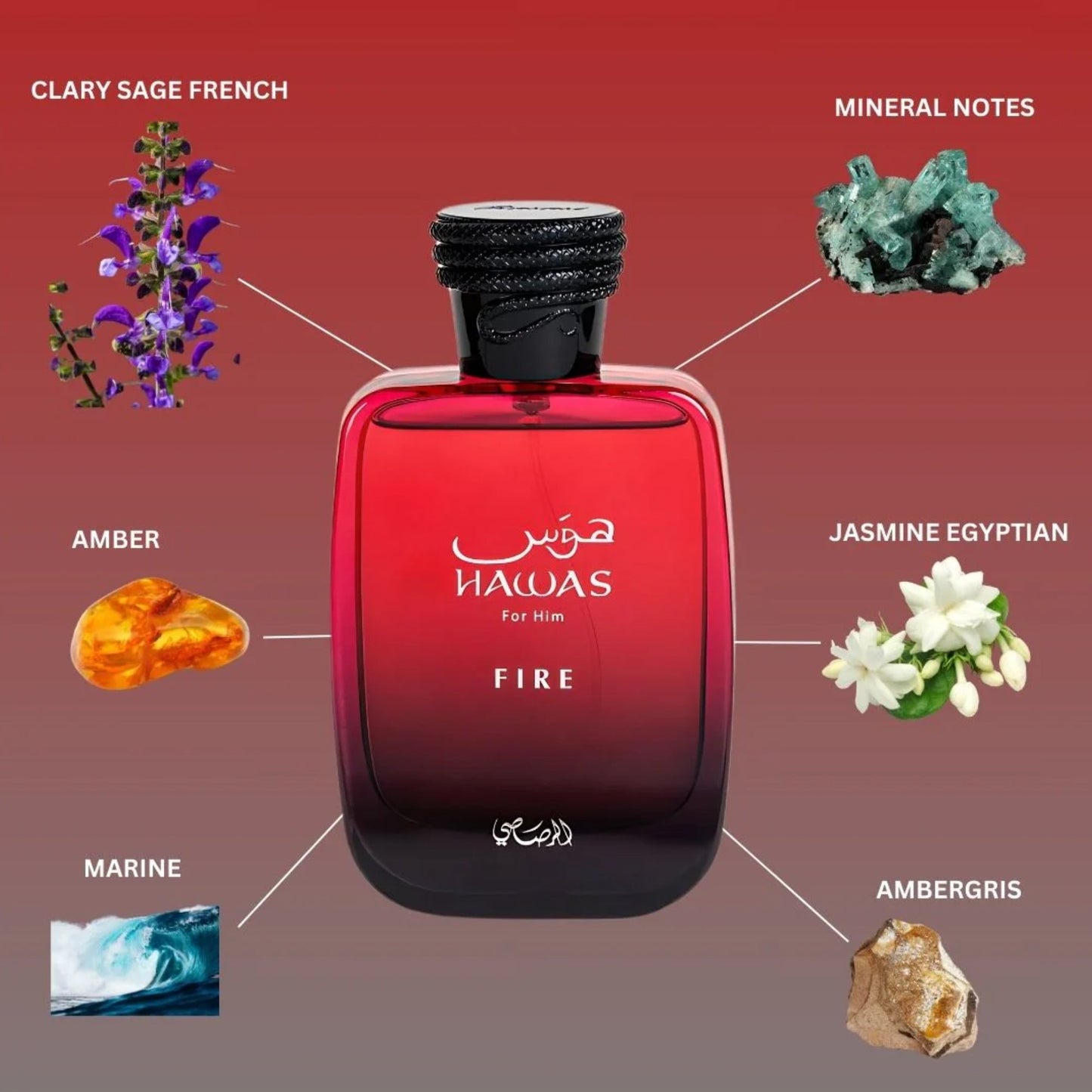 Rasasi Hawas Fire Eau De Parfum For Men 100ml Fragrance Notes and Details