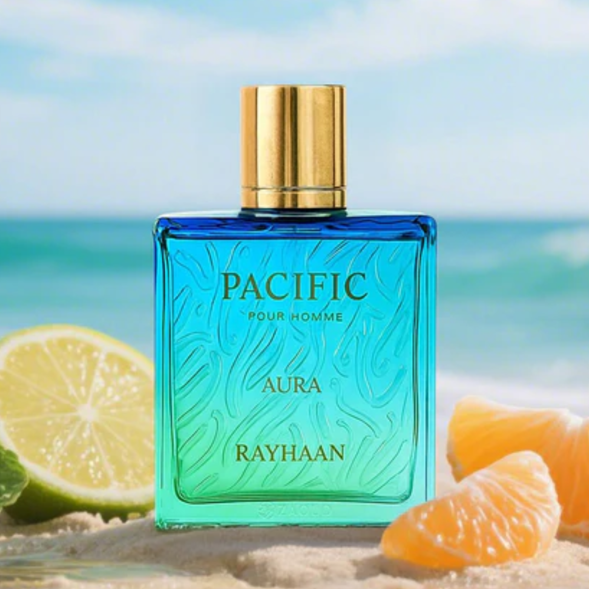 Rayhaan Perfumes Rayhaan Pacific Aura Eau De Parfum For Men 100ml Bottle and Packaging