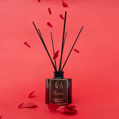 Candle Wick Store Rose Reed Diffuser 120ml Bottle and Packaging