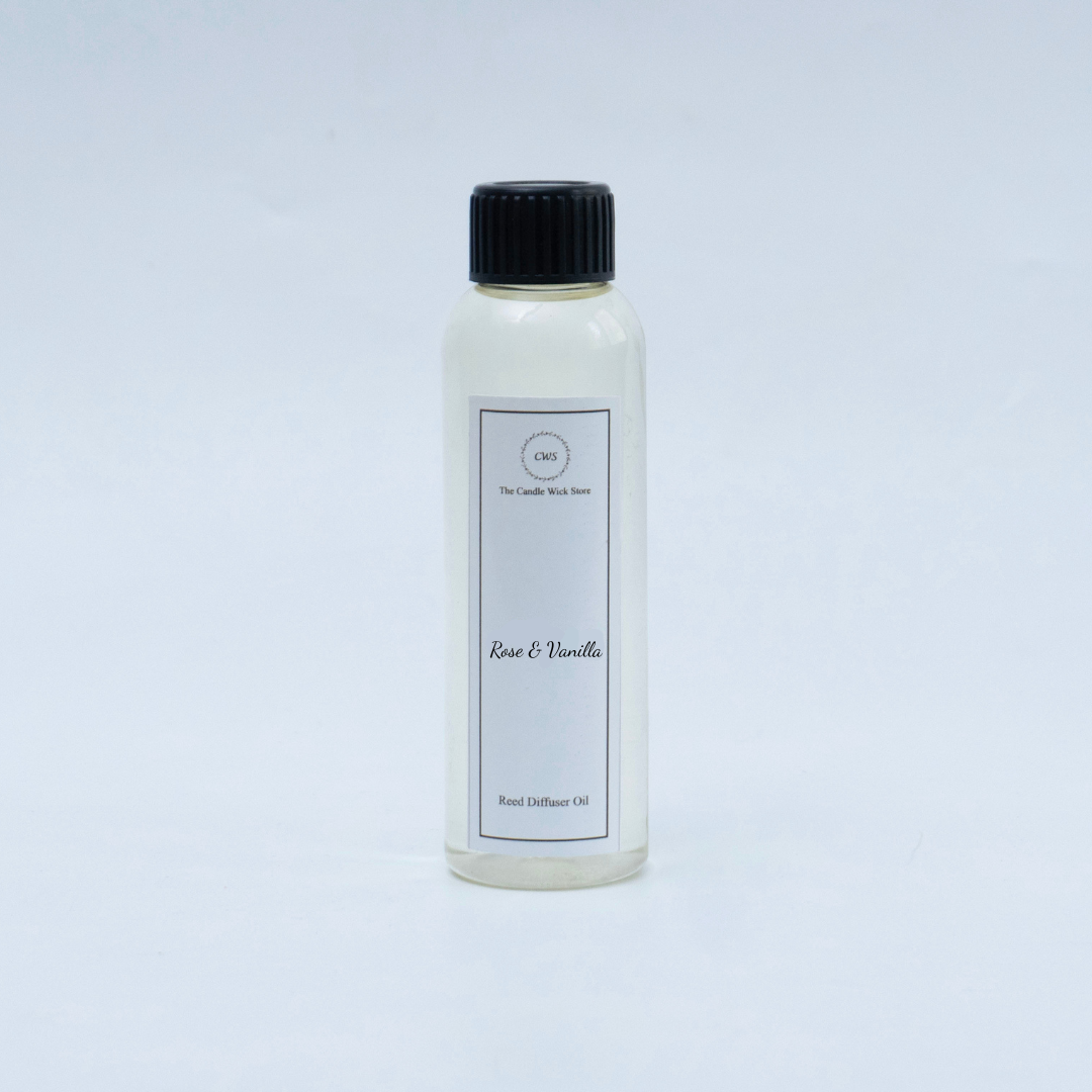 Candle Wick Store Rose and Vanilla Diffuser Refill Oil 120ml Fragrance Notes and Details