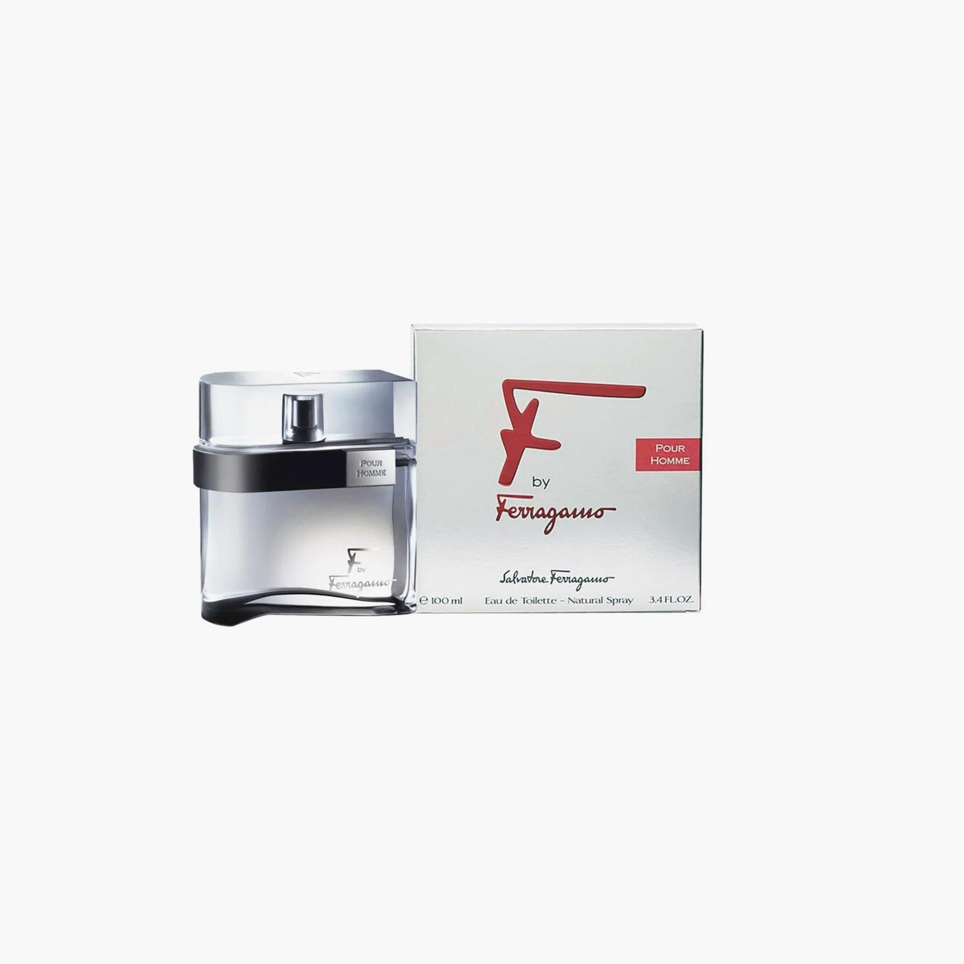 Salvatore Ferragamo F By Ferragamo Silver Eau de Toilette 100ml Bottle and Box