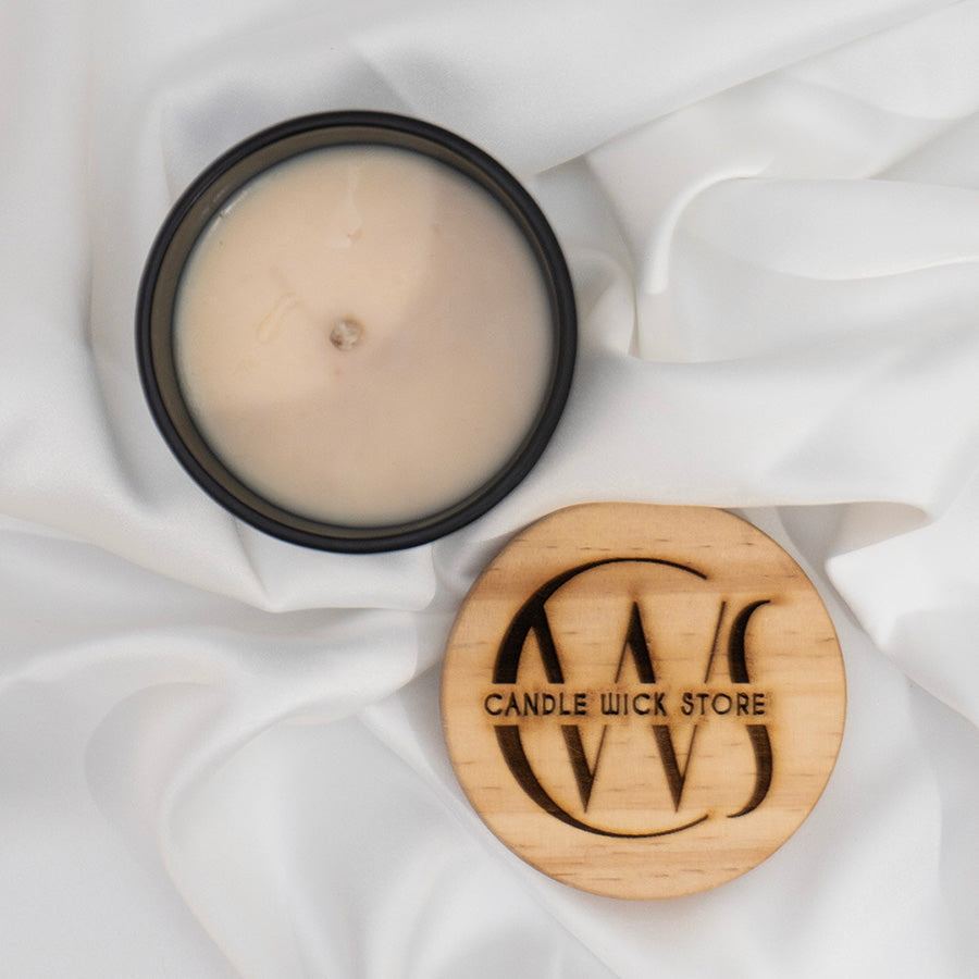 Candle Wick Store Santorini Candle with a Roasted Vanilla Sunset Scent Side View