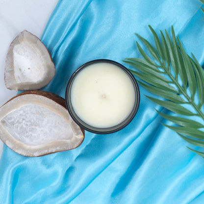 Candle Wick Store Seychelles Candle with Tropical Island Scent Side View