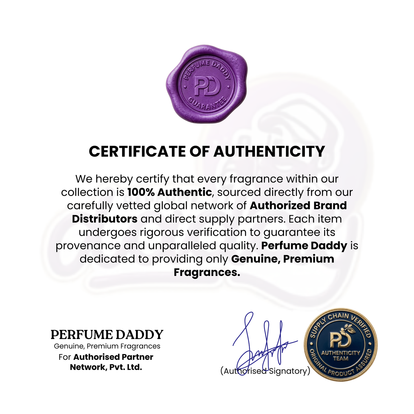 Guaranteed 100% Authentic - Sourced from Authorized Distributors | PerfumeDaddy.pk