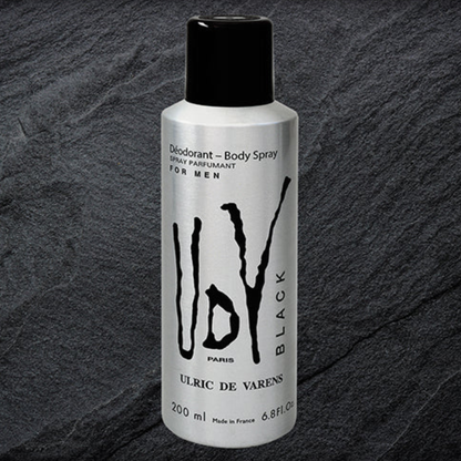 Ulric De Varens Body Spray For Men 200ml Bottle and Packaging