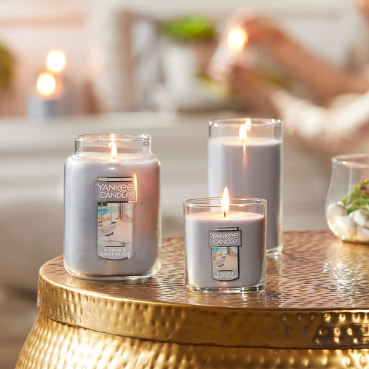 Yankee Candles Yankee A Calm & Quiet Place Scented Candle Bottle and Packaging