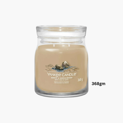Yankee Candles Yankee Amber & Sandalwood Scented Candle Side View