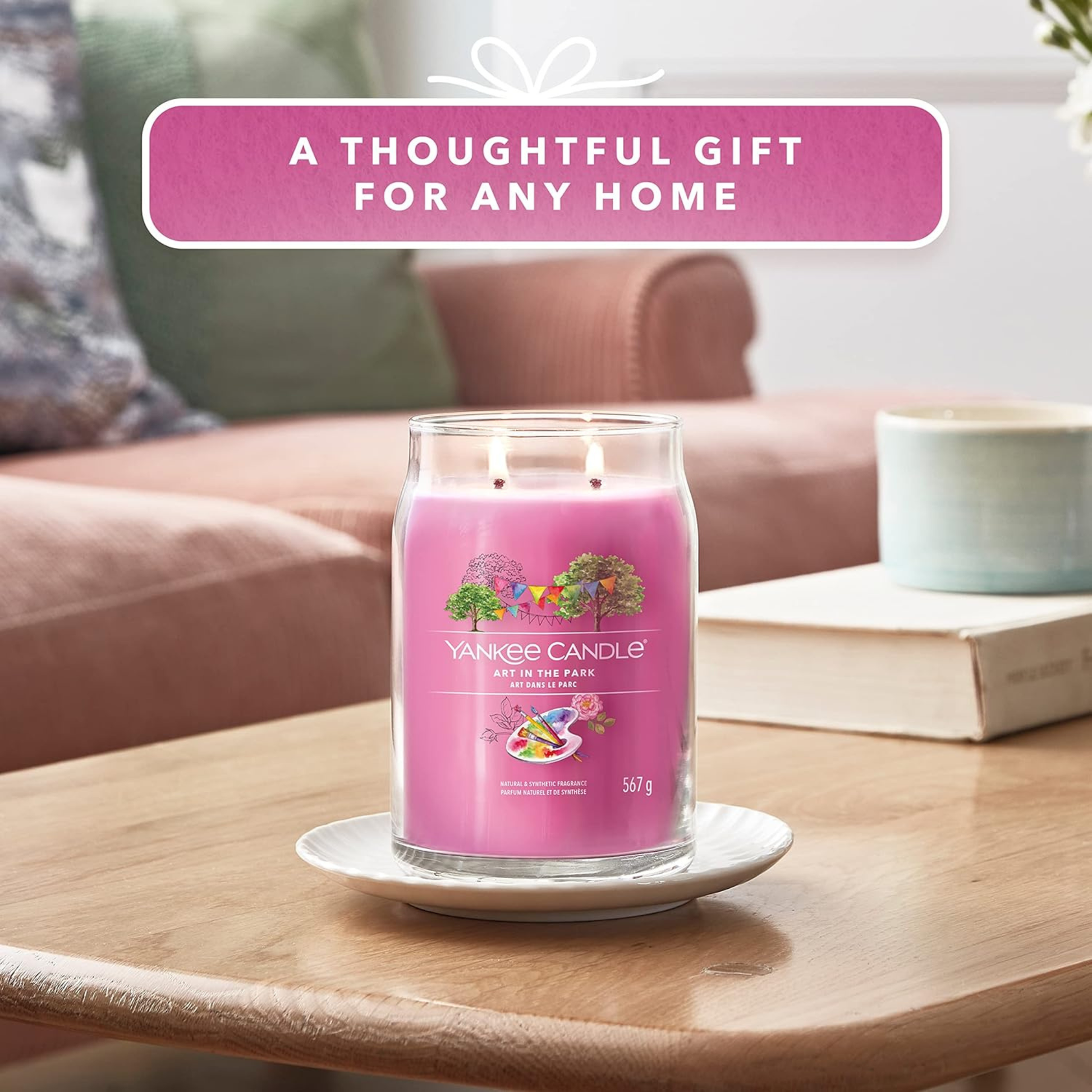 Yankee Candles Yankee Art In The Park Scented Candle Bottle and Packaging