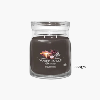 Yankee Candles Yankee Black Coconut Scented Candle Close-Up View