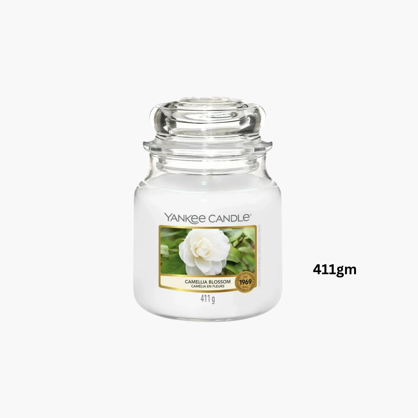 Yankee Candles Yankee Camellia Blossom Scented Candle Close-Up View
