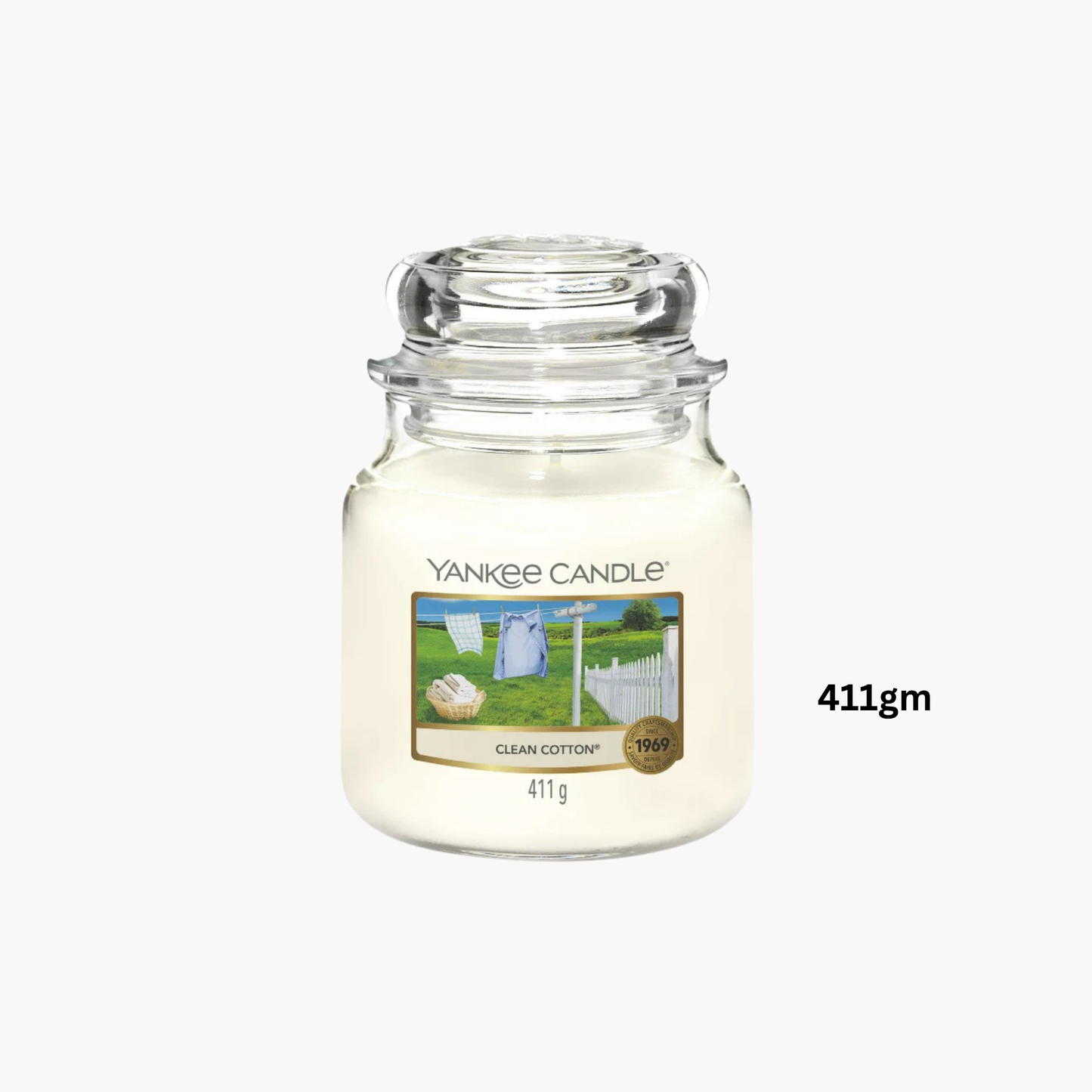 Yankee Candles Yankee Clean Cotton Scented Candle Fragrance Notes and Details