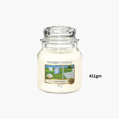 Yankee Candles Yankee Clean Cotton Scented Candle Fragrance Notes and Details