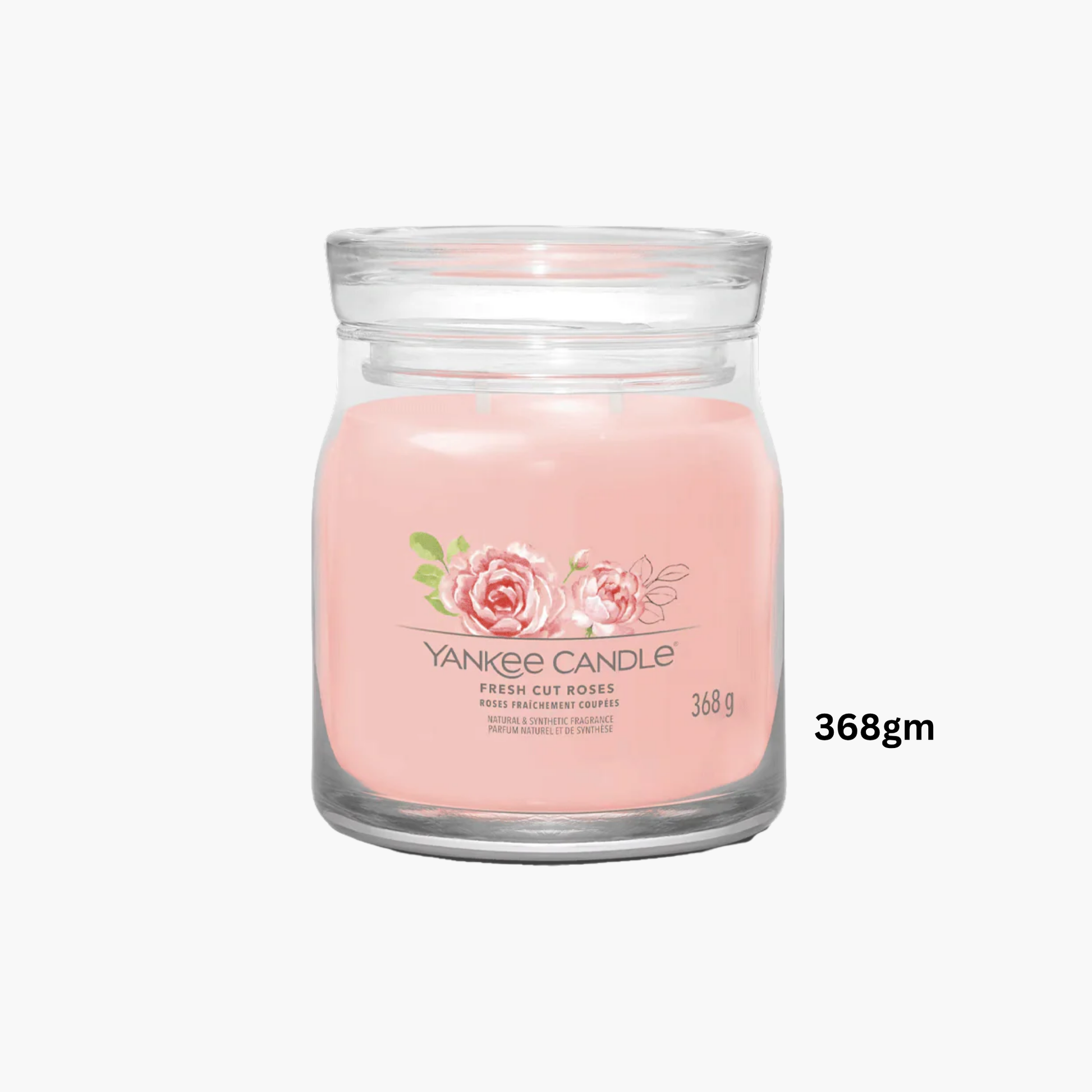 Yankee Candles Yankee Fresh Cut Roses Scented Candle Back View