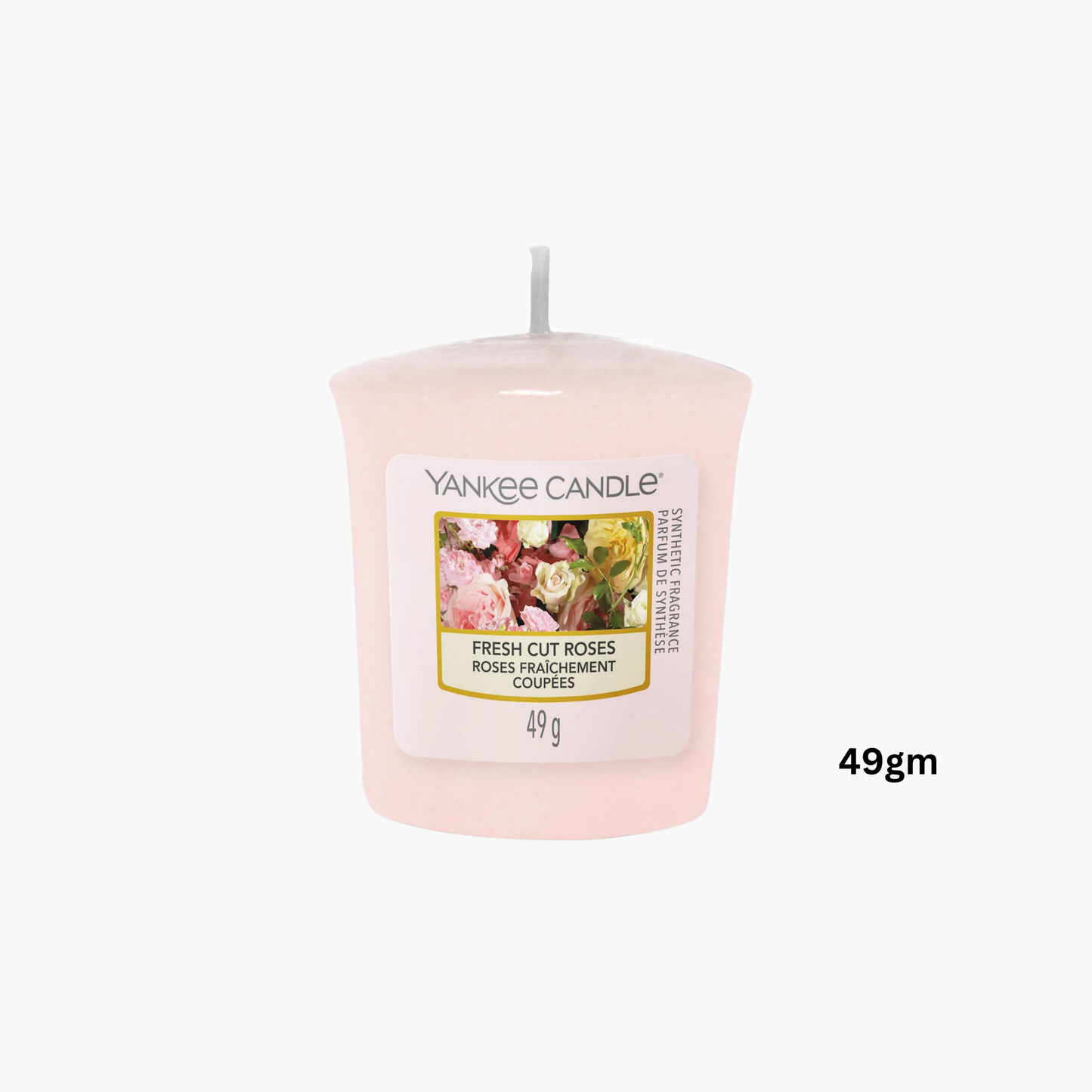 Yankee Candles Yankee Fresh Cut Roses Scented Candle Close-Up View