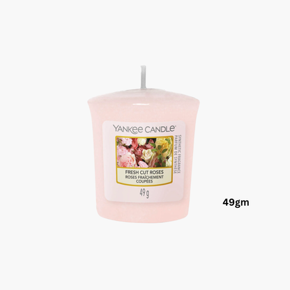Yankee Candles Yankee Fresh Cut Roses Scented Candle Close-Up View