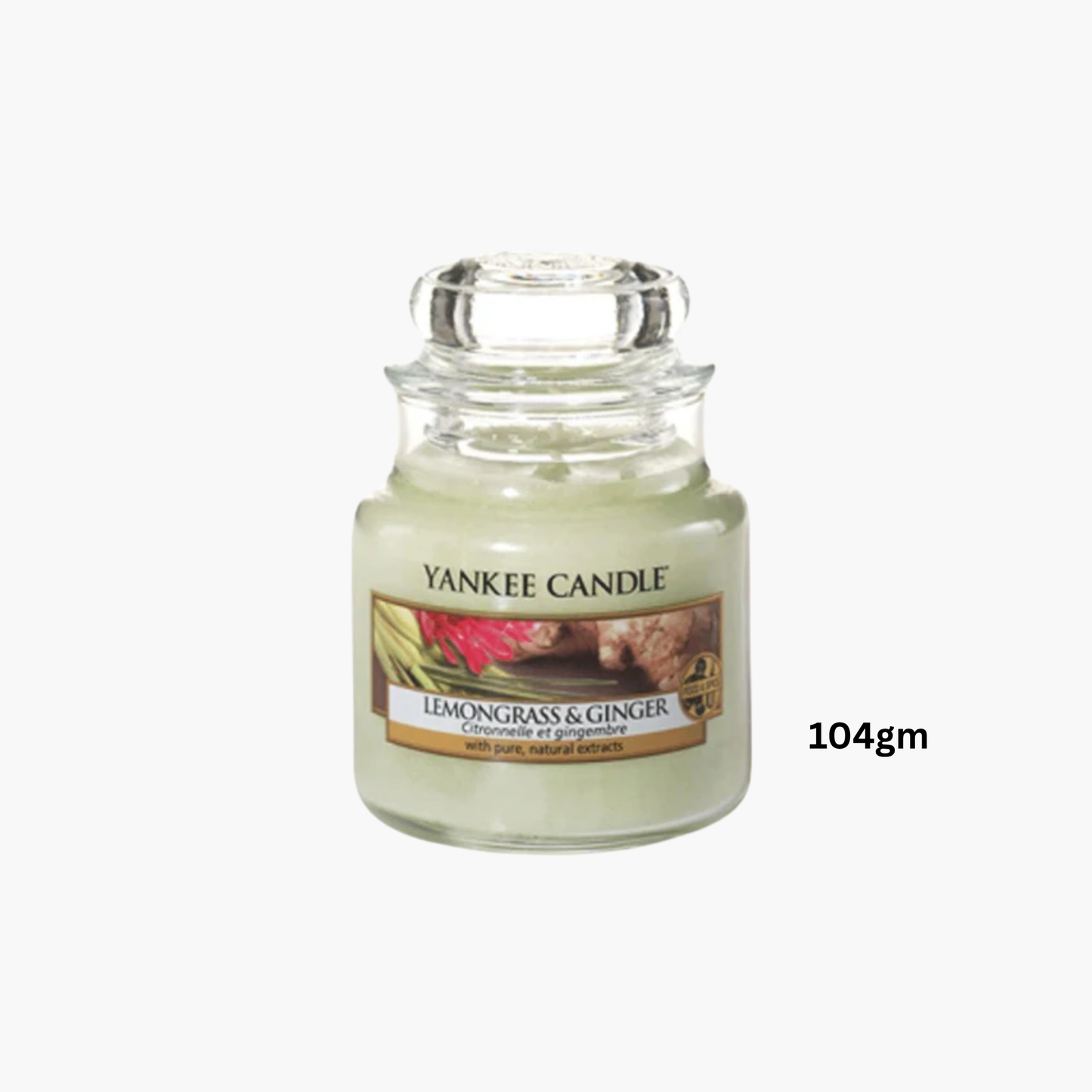 Yankee Candles Yankee Lemongrass & Ginger Scented Candle Close-Up View