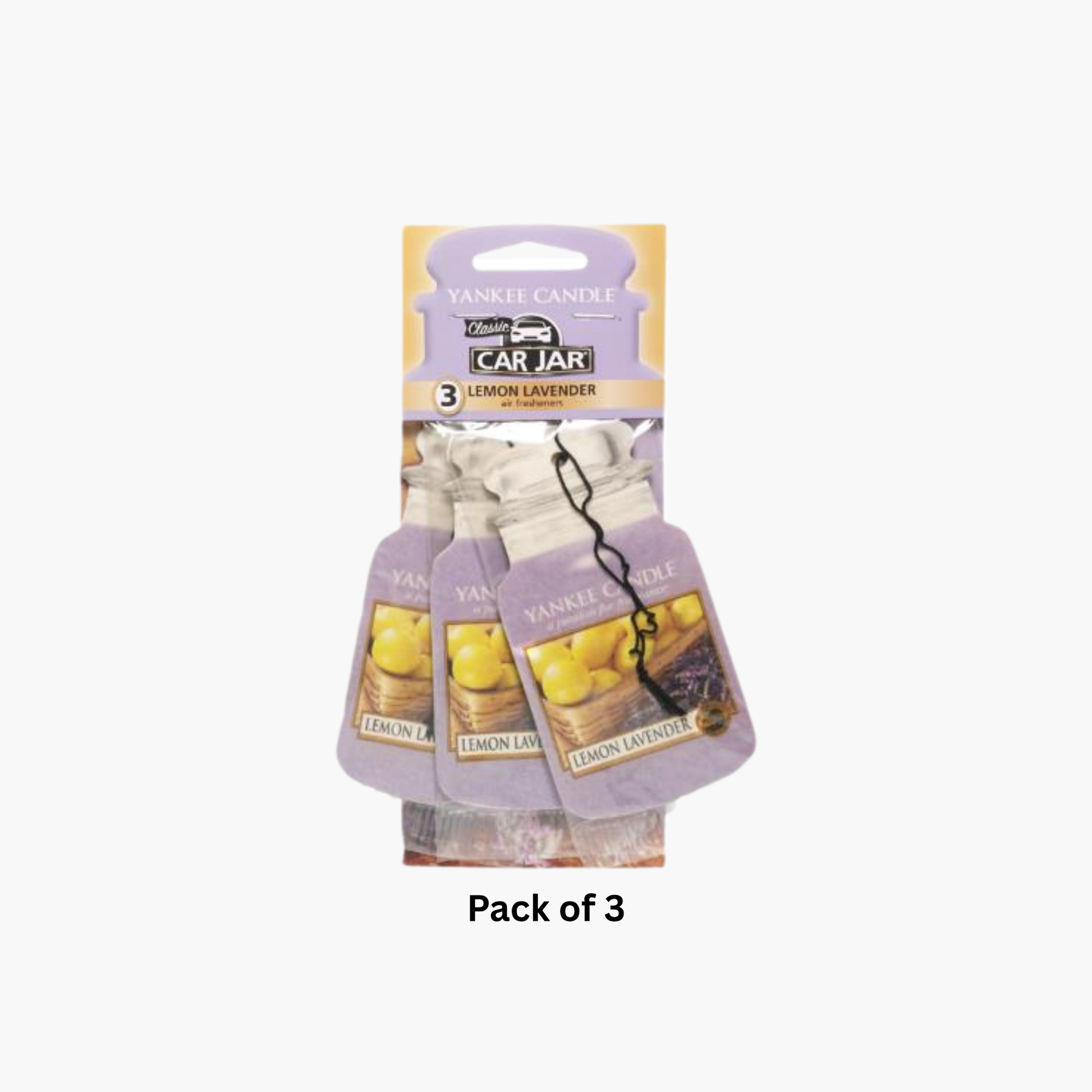 Yankee Candles Yankee Lemon Lavender Scented Candle Classic Car Jar Pack Of 3 - Buy in Pakistan | Perfume Daddy
