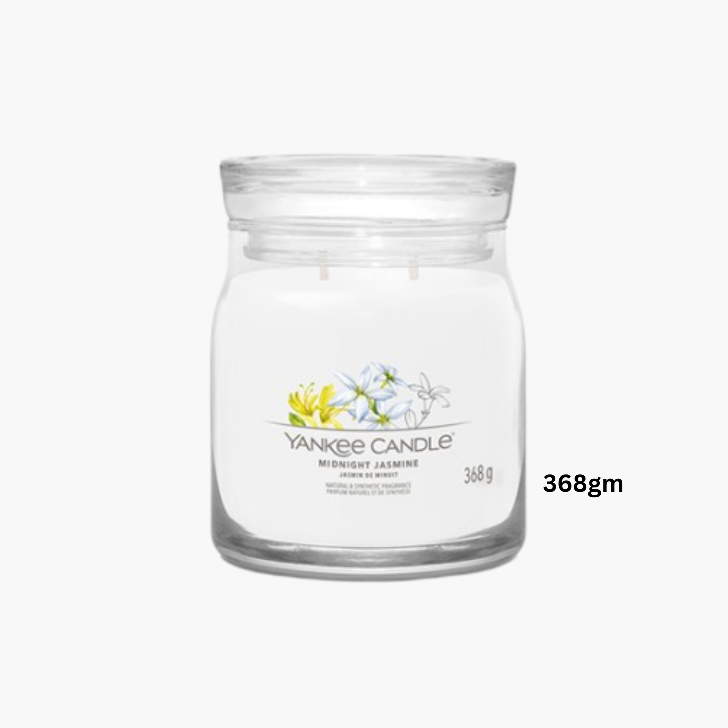 Yankee Candles Yankee Midnight Jasmine Scented Candle Back View