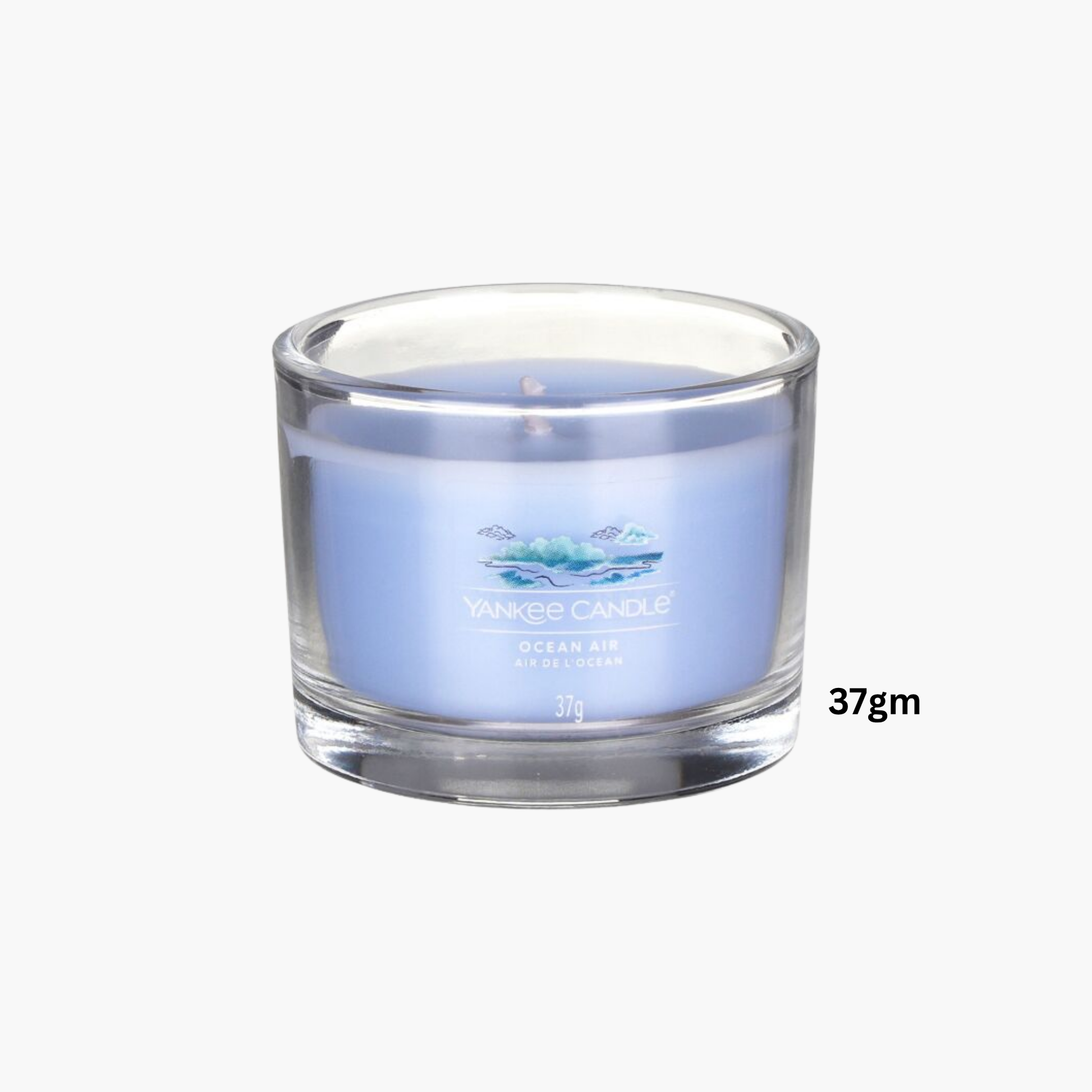 Yankee Candles Yankee Ocean Air Scented Candle Bottle and Packaging