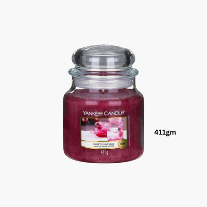 Yankee Candles Yankee Sweet Plum Sake Scented Candle Close-Up View