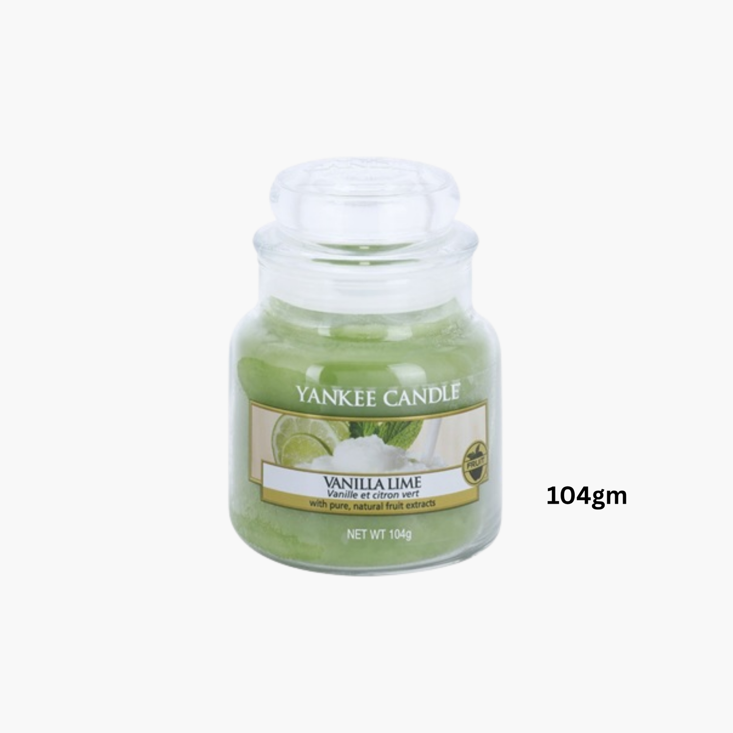Yankee Candles Yankee Vanilla Lime Scented Candle Close-Up View
