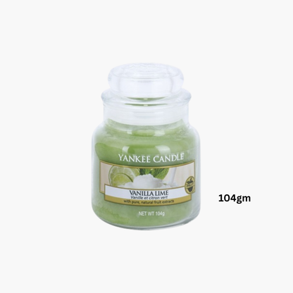 Yankee Candles Yankee Vanilla Lime Scented Candle Close-Up View