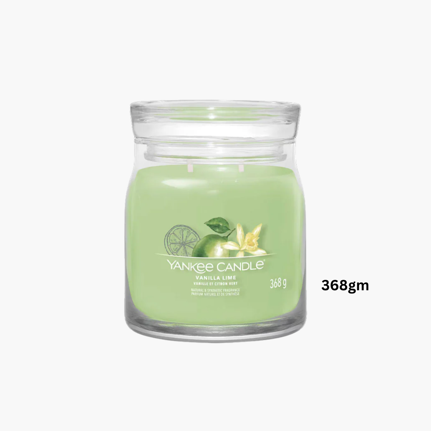 Yankee Candles Yankee Vanilla Lime Scented Candle Side View